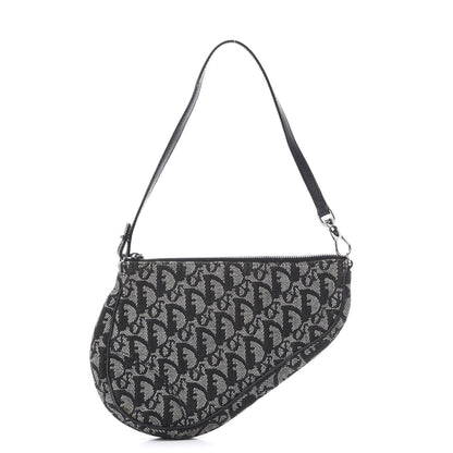 Christian Dior Monogram Mini Saddle Pochette Black 1 of 12