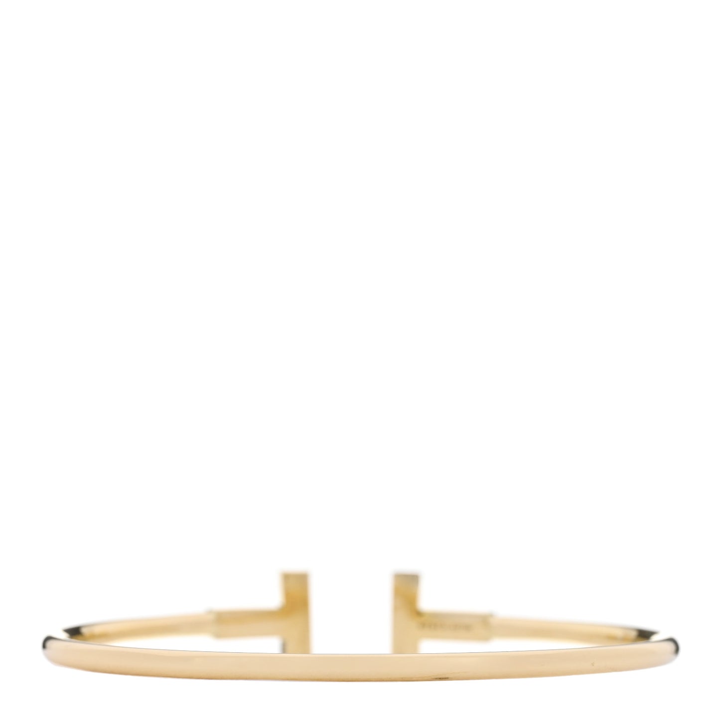 18K Yellow Gold Diamond T Wire Bracelet
