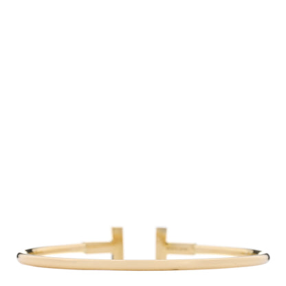 Tiffany 18K Yellow Gold Diamond T Wire Bracelet 2 of 3