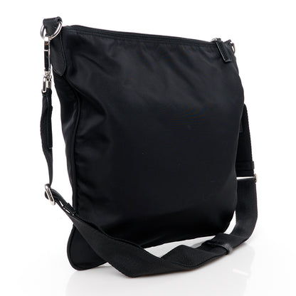 Prada Tessuto Nylon Saffiano Flat Messenger Bag Black 3 of 11