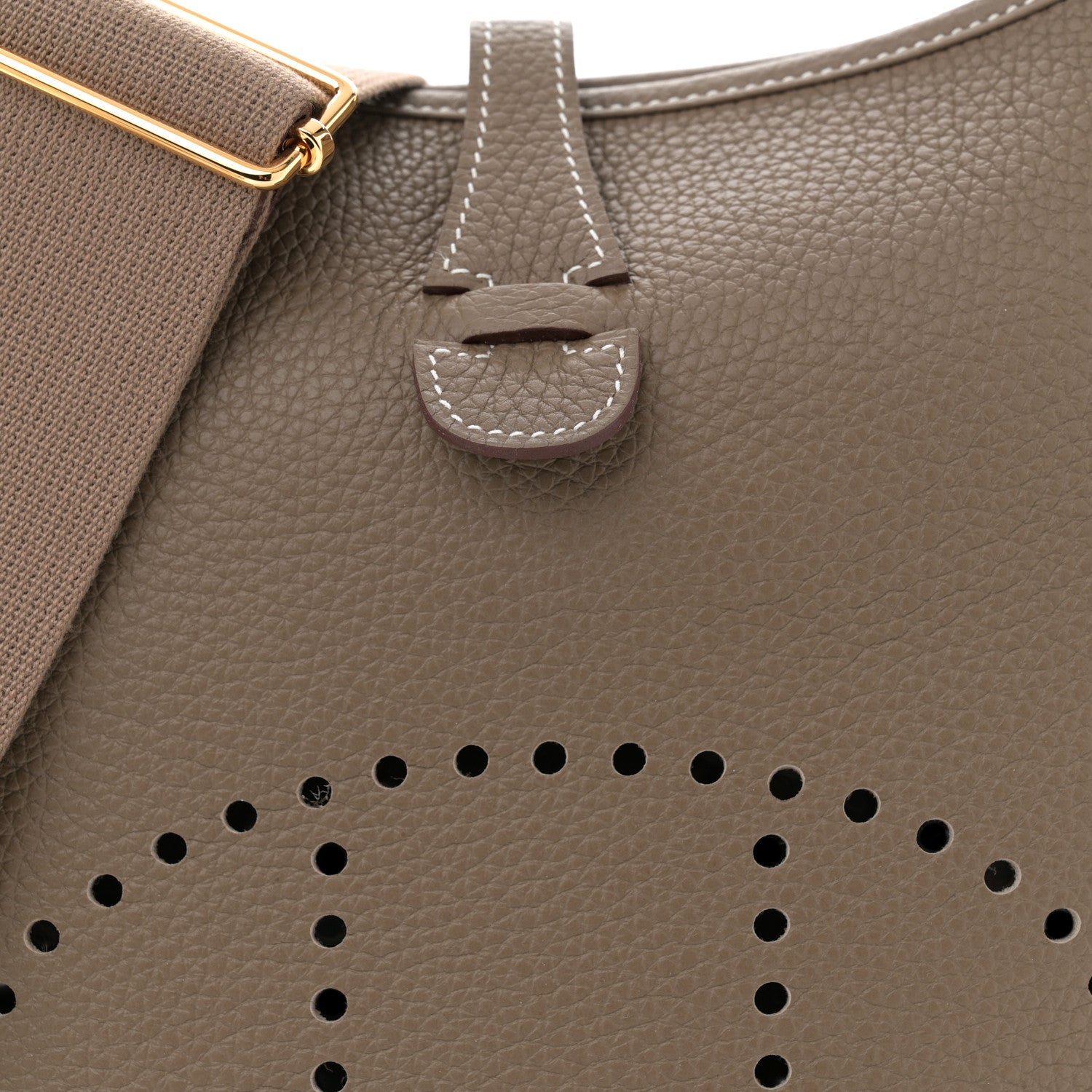 Hermes Taurillon Clemence EVELYNE III PM Etoupe 8 of 10