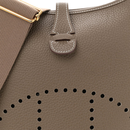 Hermes Taurillon Clemence EVELYNE III PM Etoupe 8 of 10