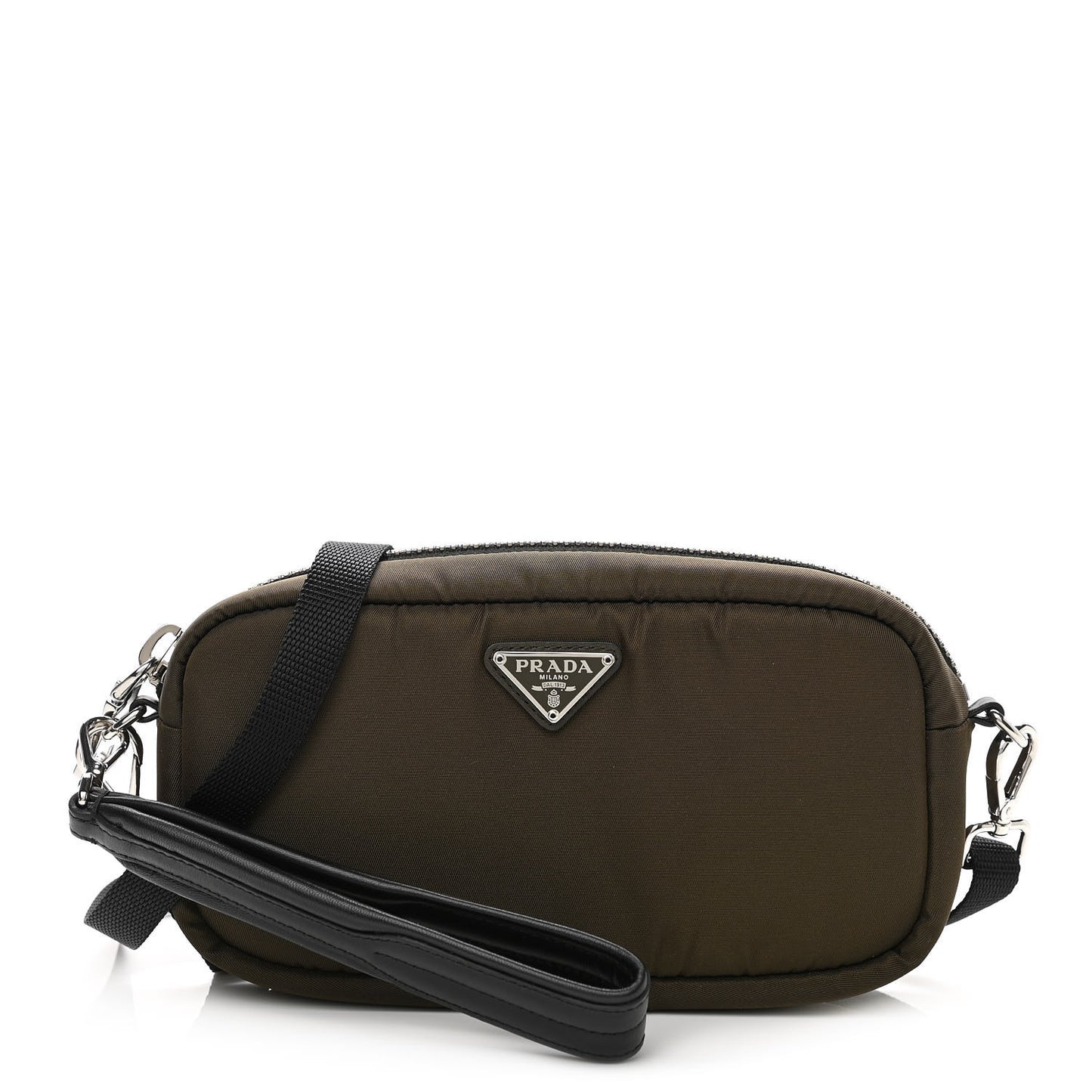 Tessuto Soft Nylon Small Convertible Crossbody Wristlet Mimetico Black