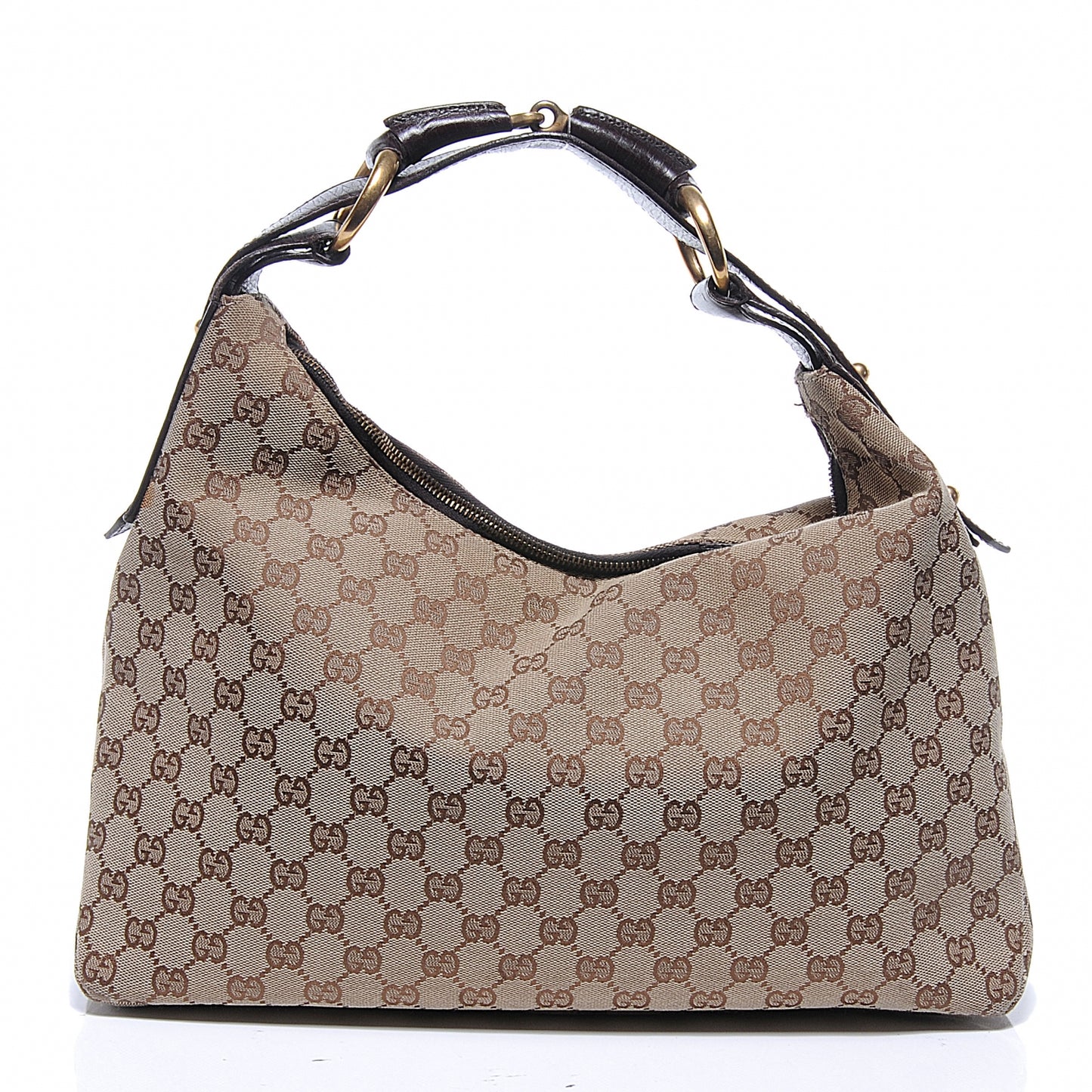 Monogram Medium Horsebit Chain Hobo Ebony