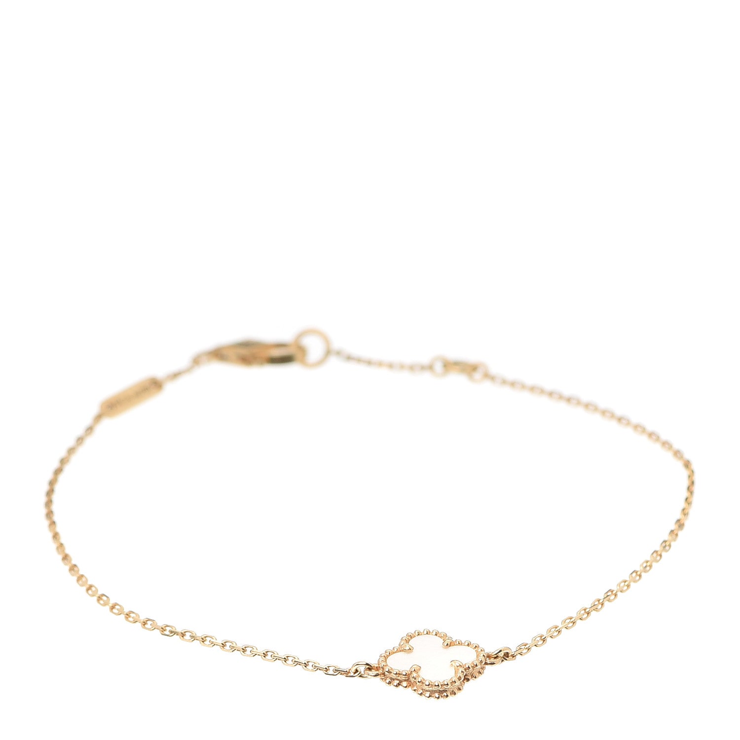 Van Cleef & Arpels 18K Yellow Gold Mother of Pearl Sweet Alhambra Bracelet 1 of 8