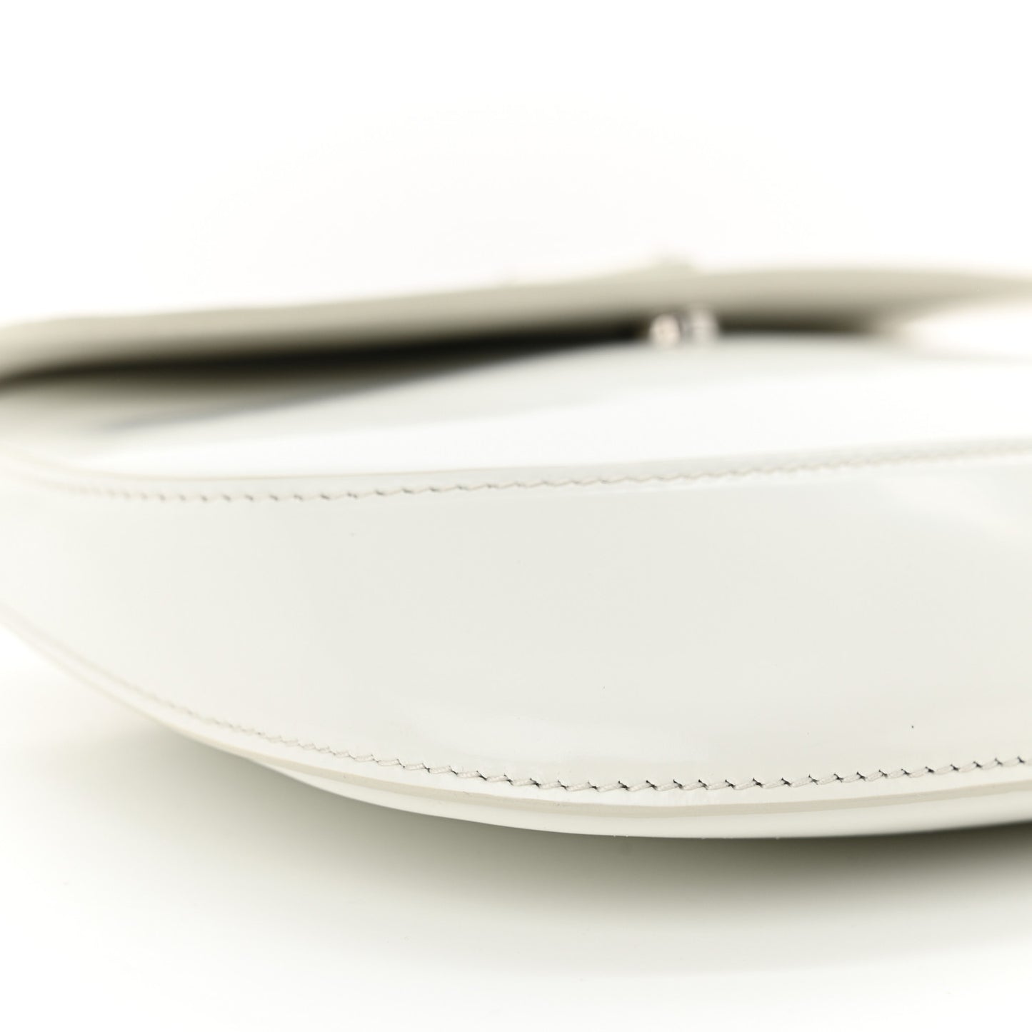 Spazzolato Cleo Flap Shoulder Bag White