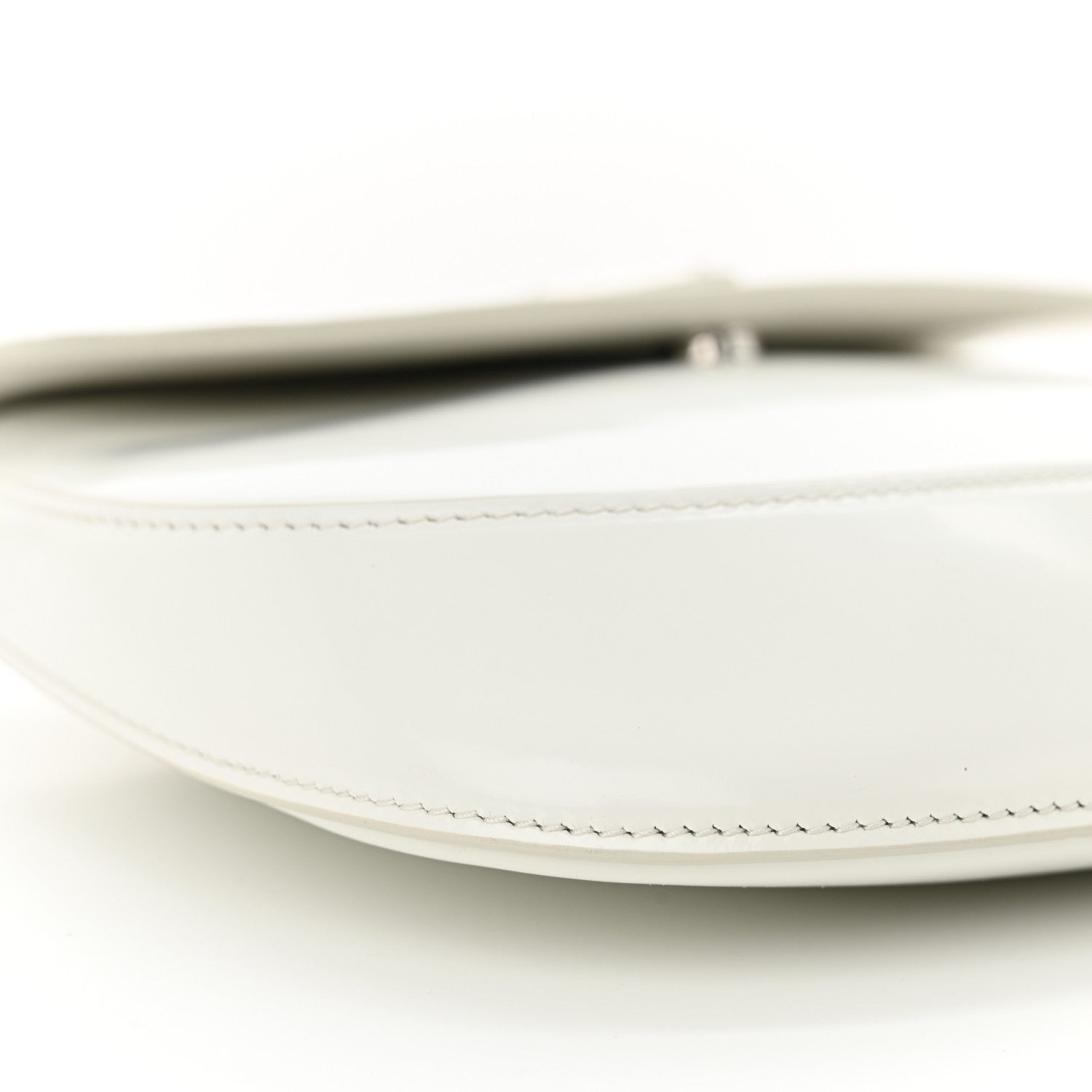Prada Spazzolato Cleo Flap Shoulder Bag White 9 of 10