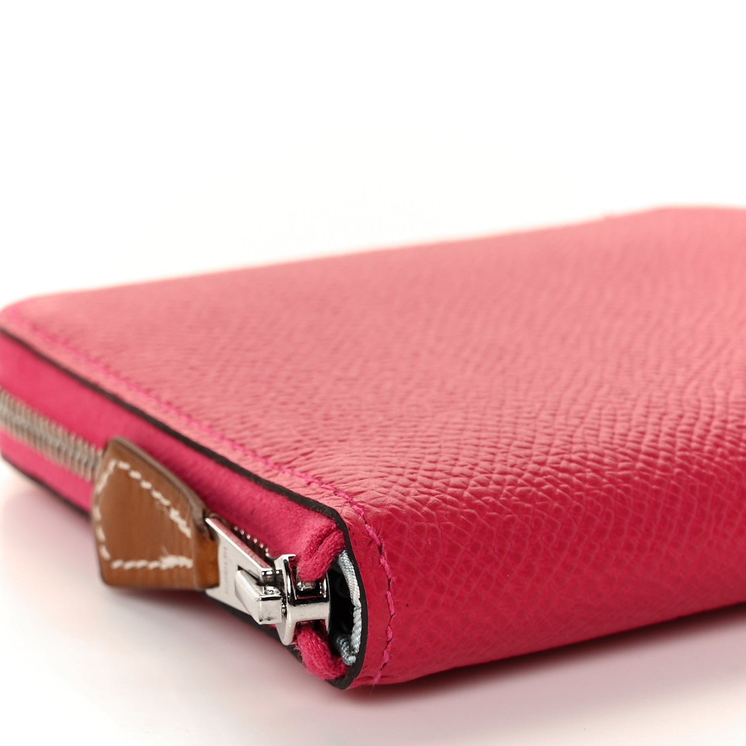 Hermes Epsom Silk'In Compact Wallet Framboise Nata 7 of 8