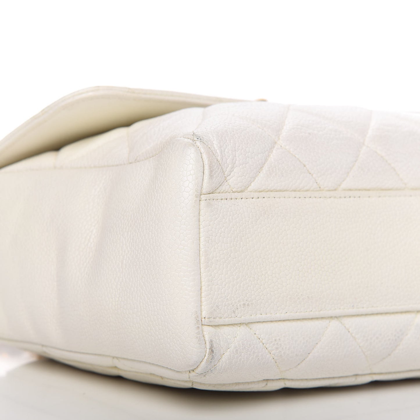Caviar Quilted Small Flap White