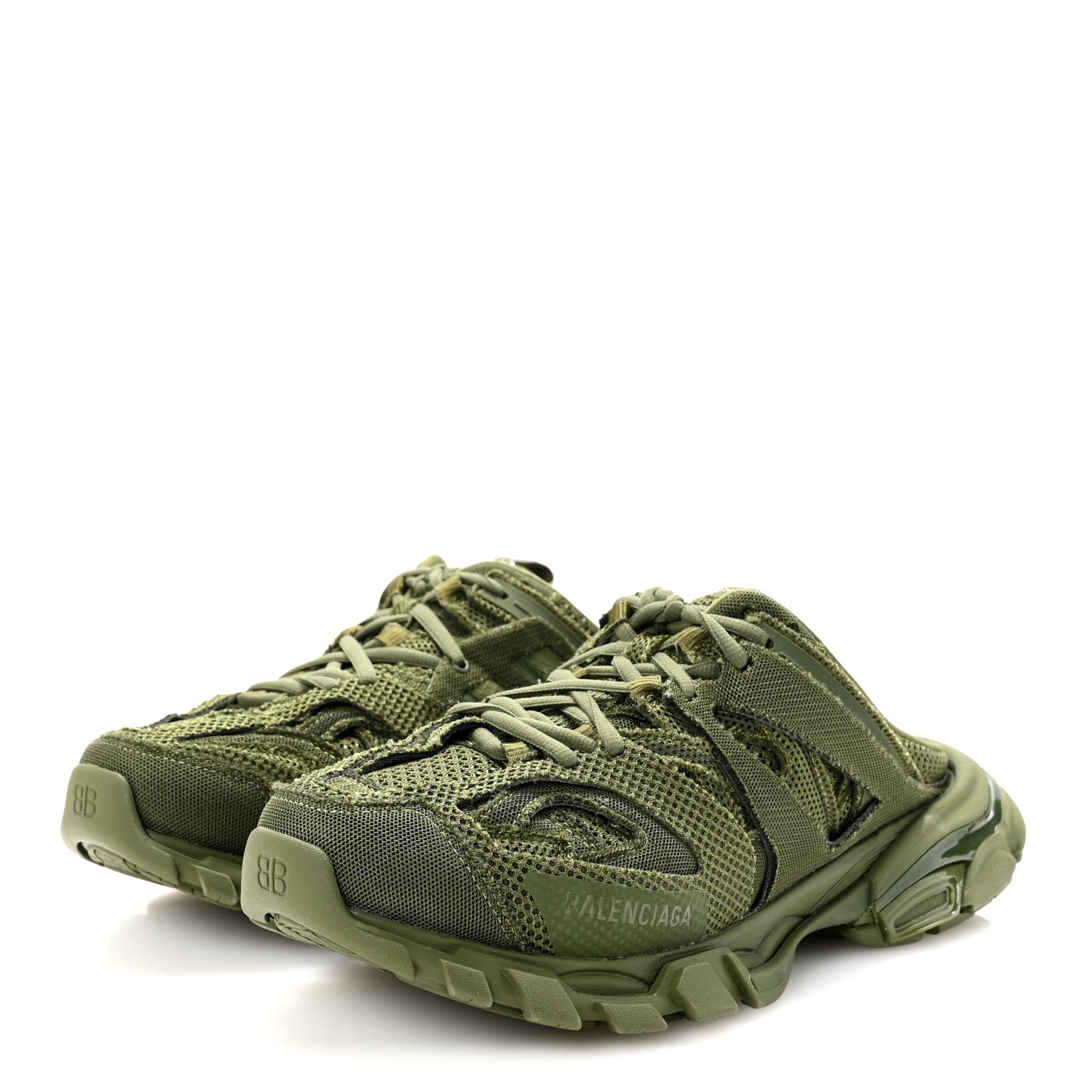 BALENCIAGA スニーカー 41 Balenciaga Mesh Rubber Mens Track Mules 41 Kaki 1787172 – FASHIONPHILE