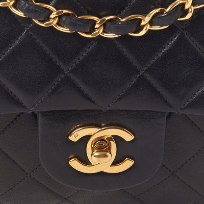 Chanel Lambskin Quilted Medium Double Flap Black 7 of 10