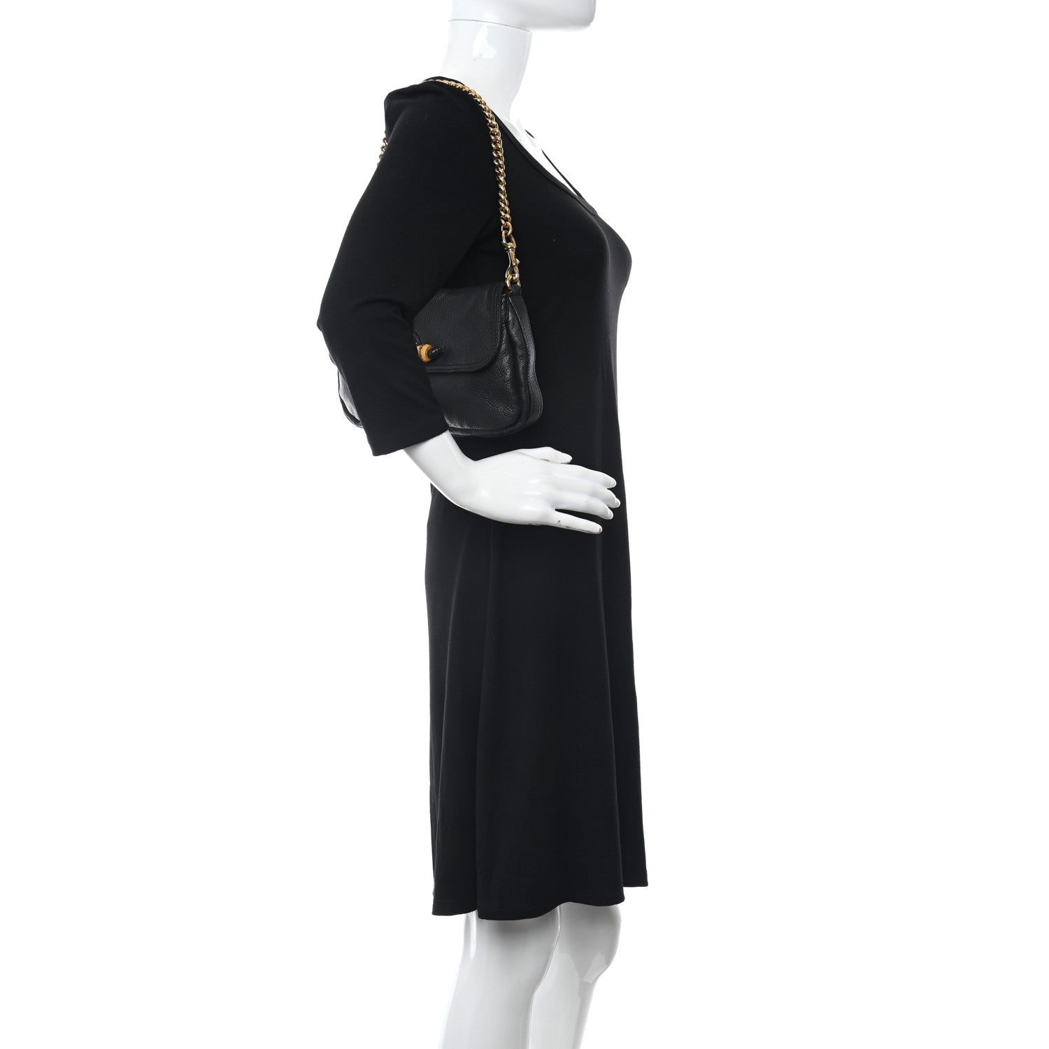 Gucci Calfskin Bamboo Croisette Evening Bag 2 of 10