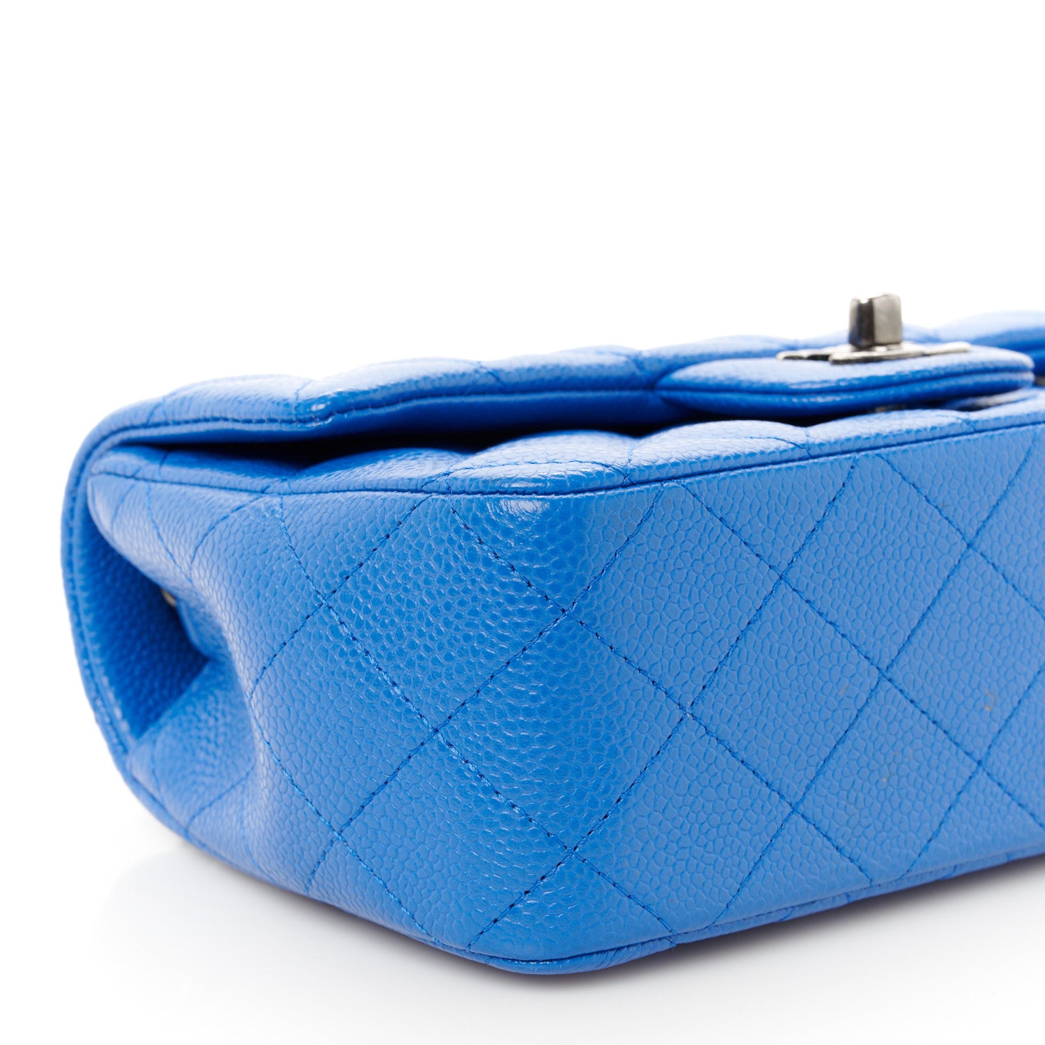 Chanel Caviar Quilted Mini Rectangular Flap Blue 19 of 23