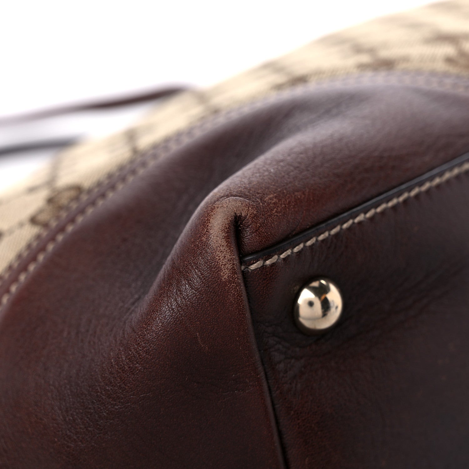 Gucci Monogram Medium New Britt Tote Brown 10 of 13