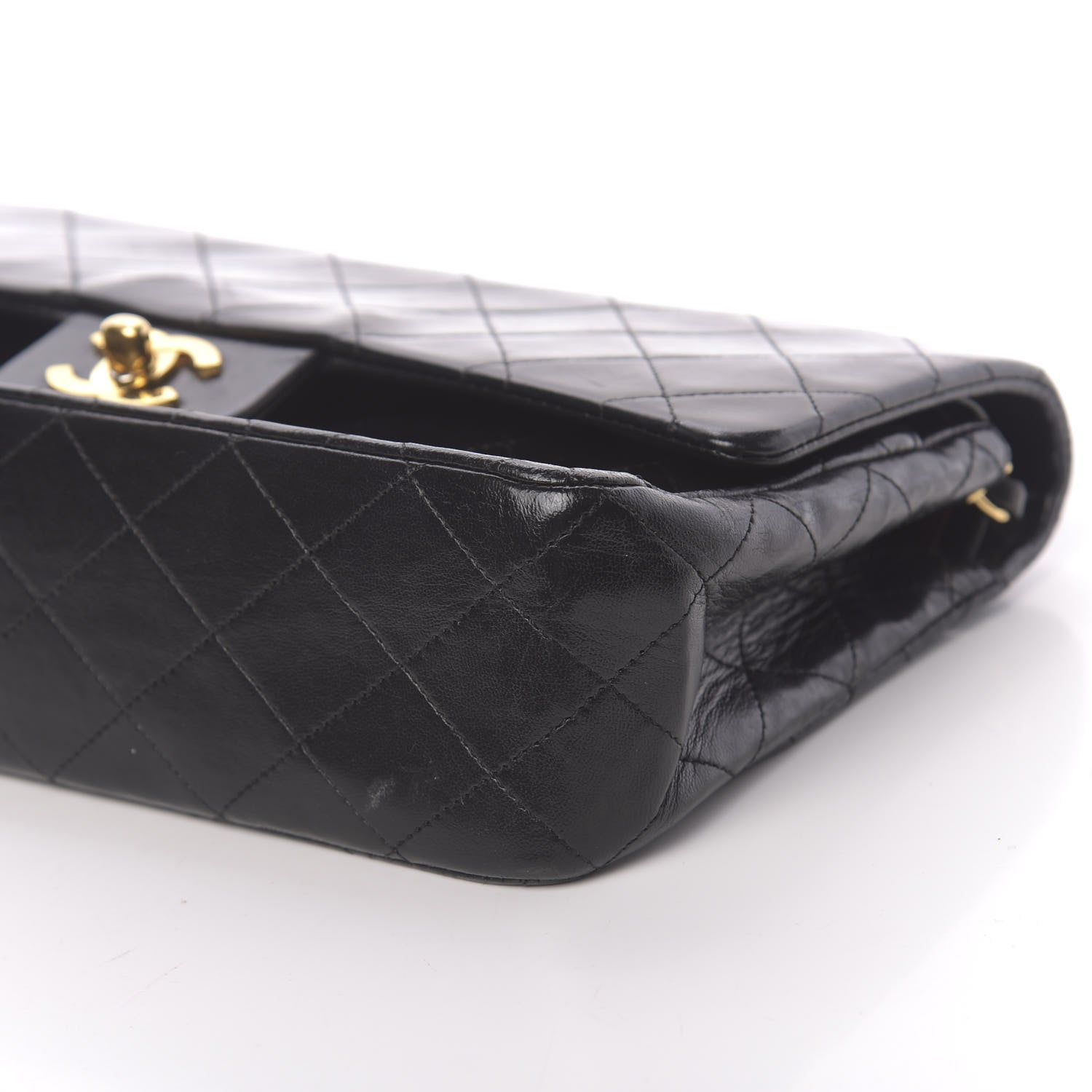 Chanel Lambskin Quilted Medium Double Flap Black 10 of 19