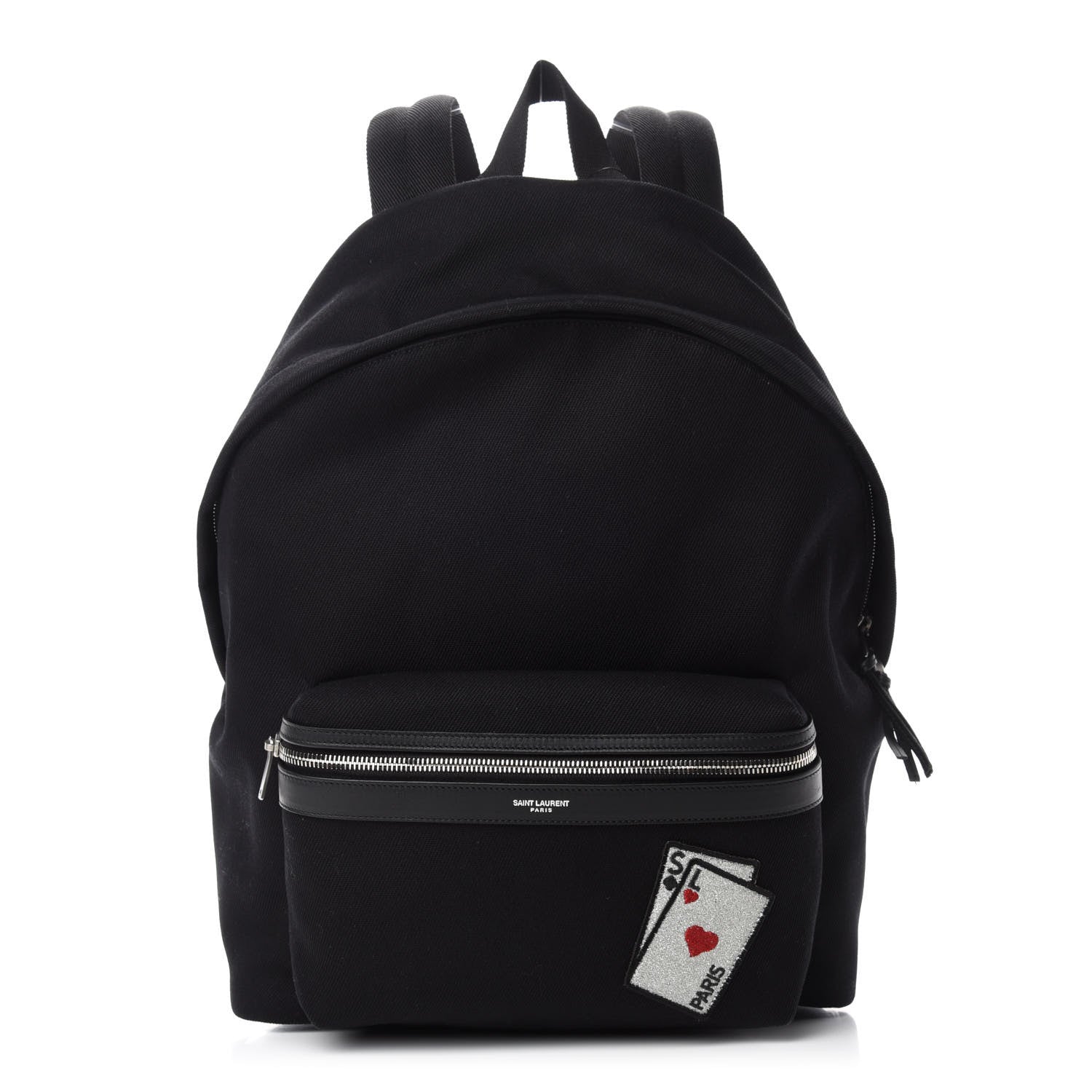 Saint Laurent Canvas SL Playing Cards City Backpack Black 1 of 10