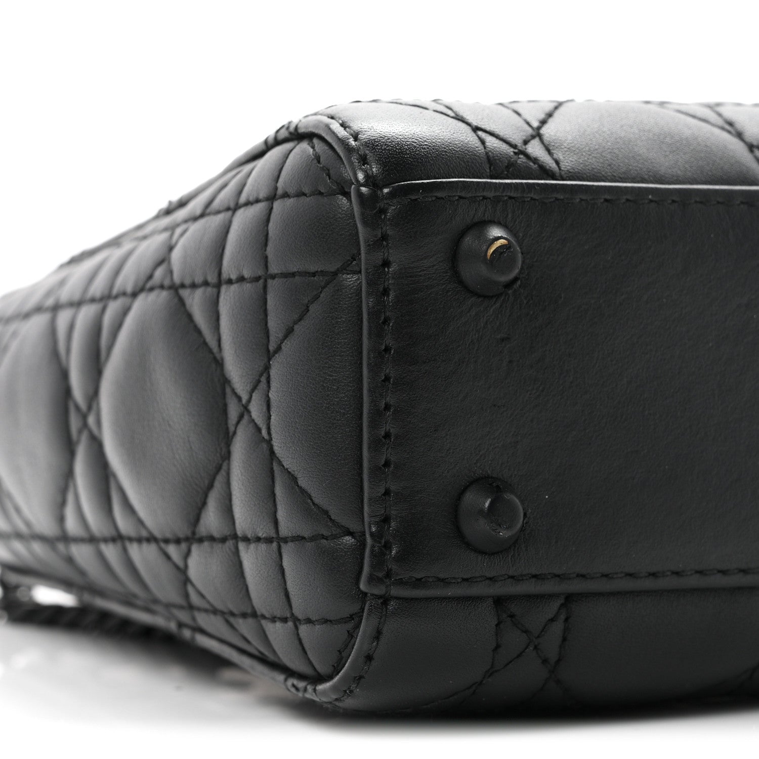 Christian Dior Ultra Matte Calfskin Cannage Mini Lady Dior Black 9 of 10