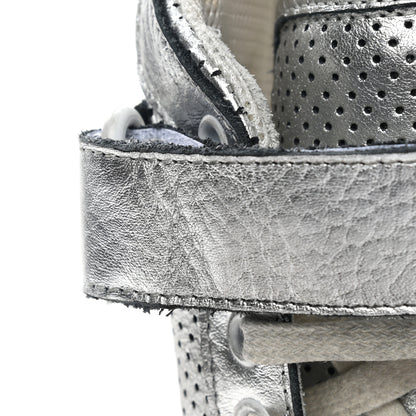 Saint Laurent Calfskin Perforated Womens SL24 Sneakers 39 Argento 9 of 12