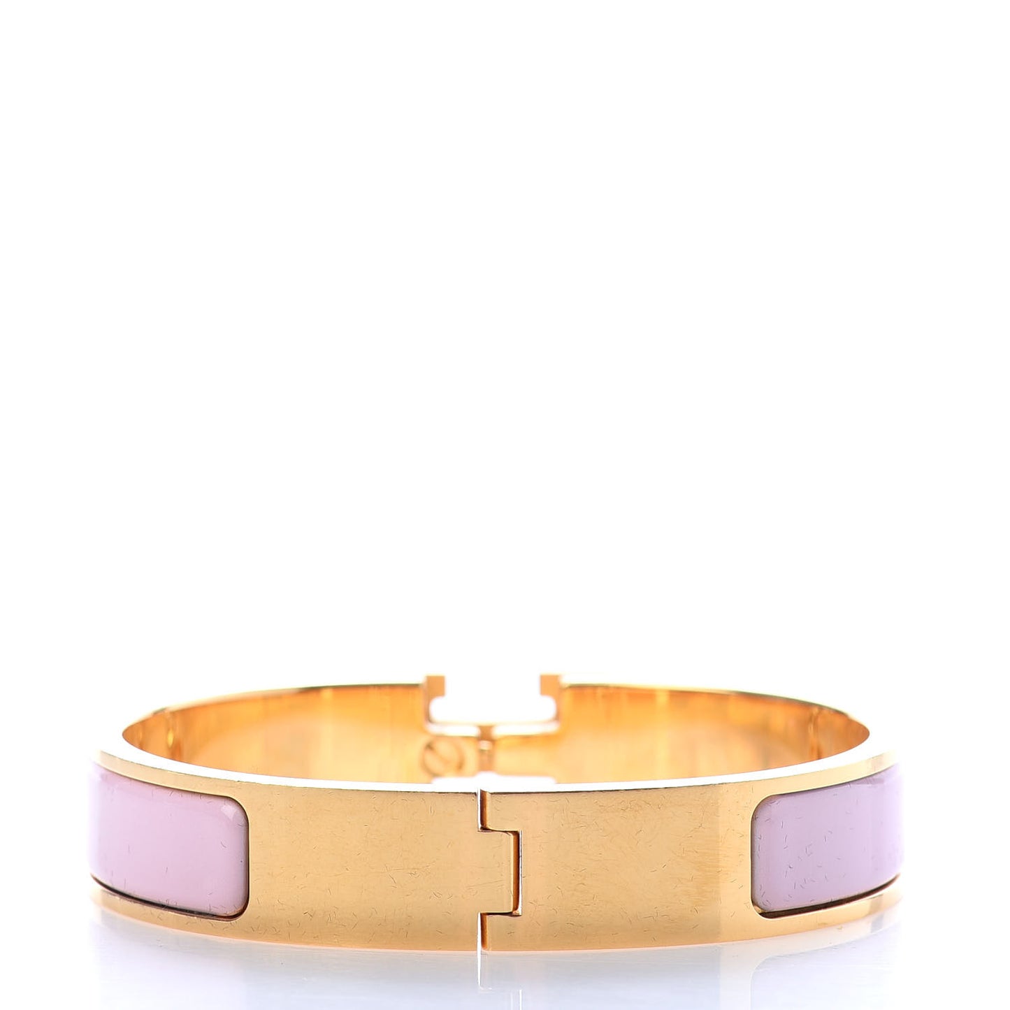 Enamel Narrow Clic Clac H Bracelet PM Rose Dragee