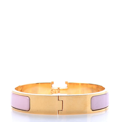 Hermes Enamel Narrow Clic Clac H Bracelet PM Rose Dragee 3 of 4