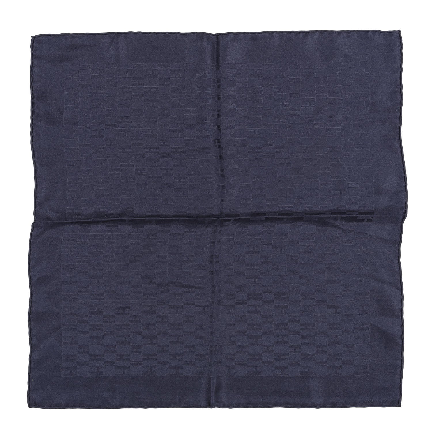 Hermes Silk Faconnee Pocket Square 1 of 3