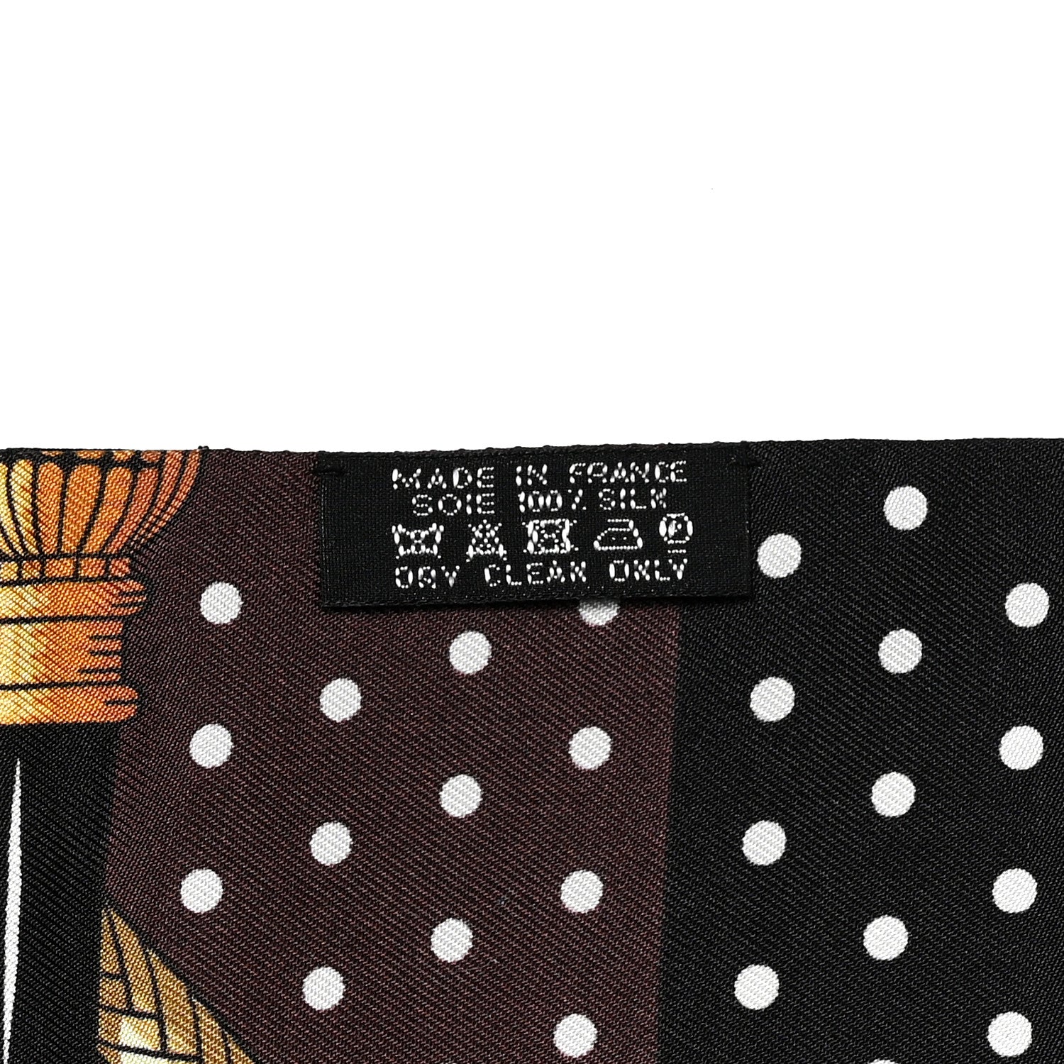 Hermes Silk Clic Clac a Pois Maxi Twilly Marine Marron Black 3 of 4