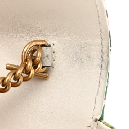 Gucci X KEN SCOTT Calfskin Matelasse Floral Print Super Mini GG Marmont Shoulder Bag Ivory Pink 14 of 15