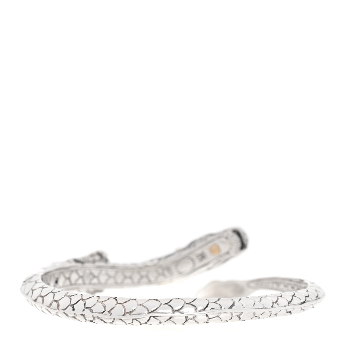 Sterling Silver 18K Yellow Gold Legends Naga Dragon Bypass Cuff Bracelet