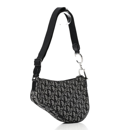Christian Dior Monogram Saddle Pochette Black 2 of 7