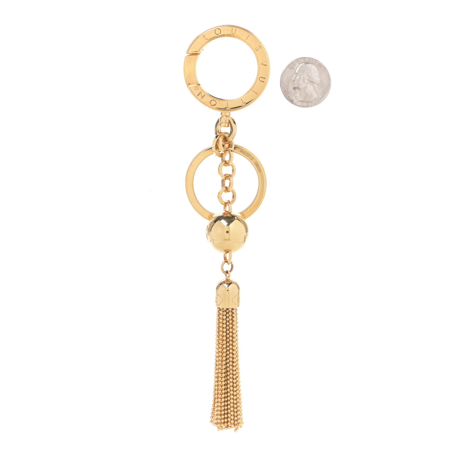 Louis Vuitton Goldtone Swing Key Holder and Bag Charm 2 of 3