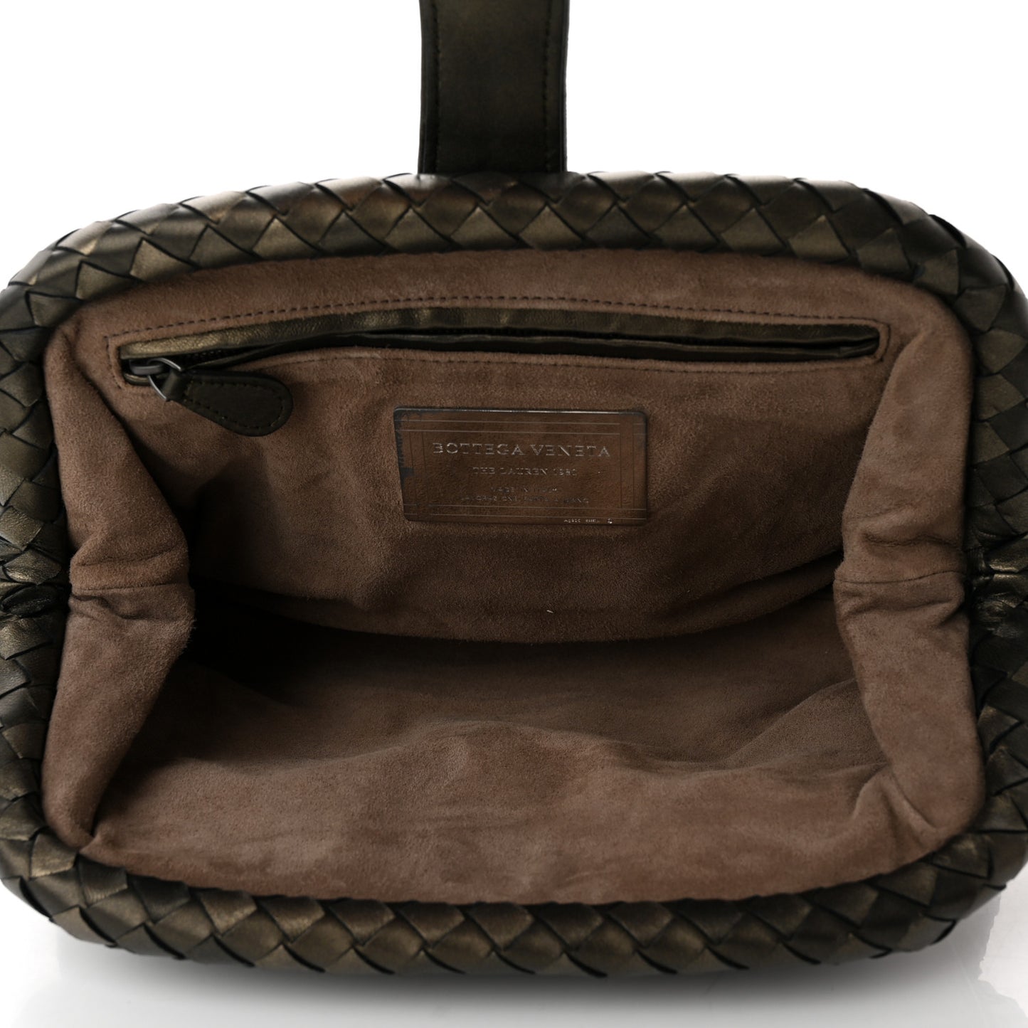 Nappa Intrecciato The Lauren 1980 Clutch Platinum