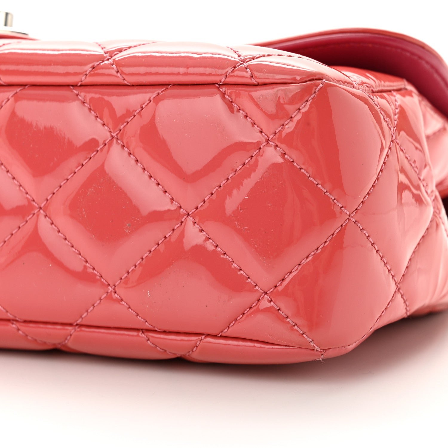 Chanel Patent Quilted Large Coco Shine Flap Pink 10 of 14