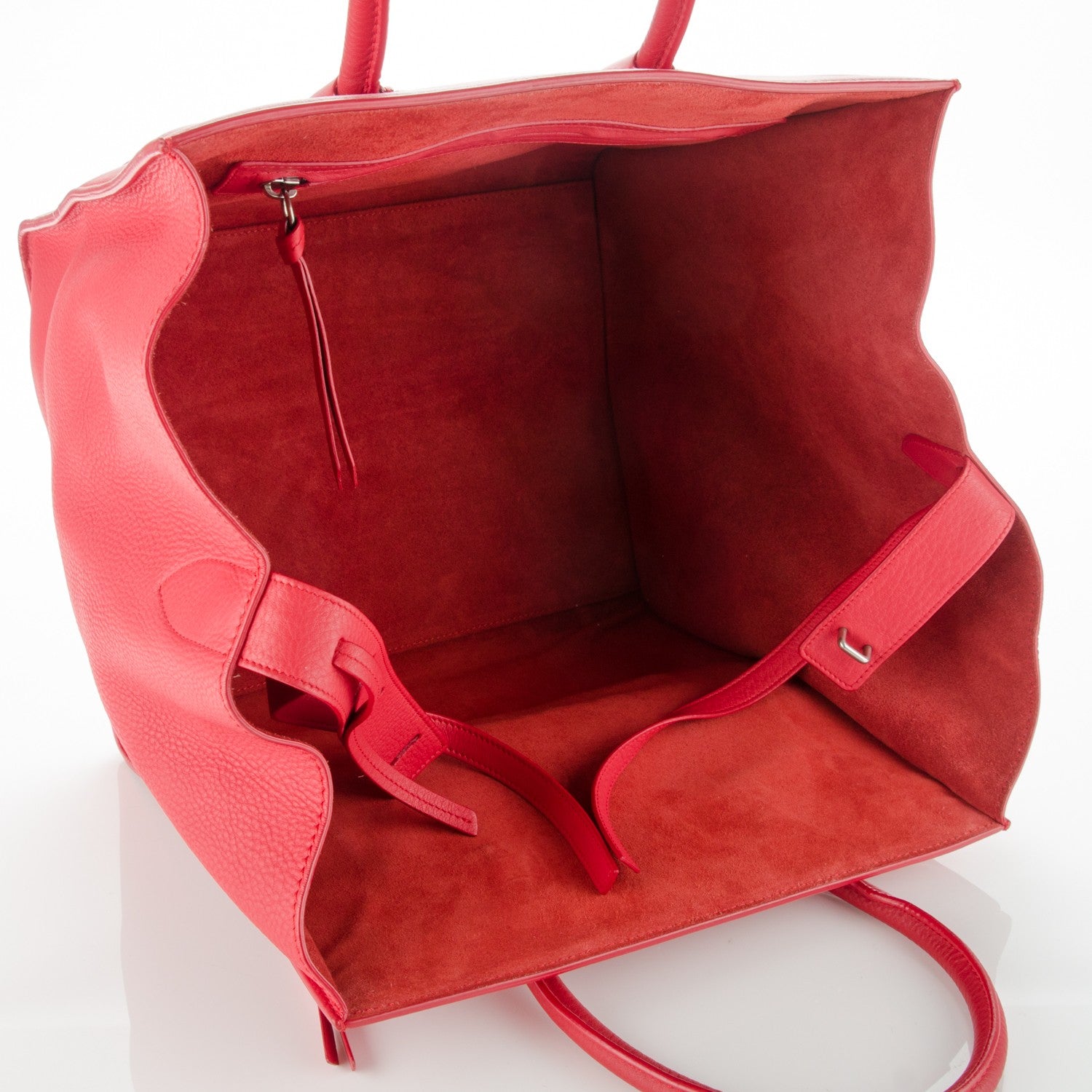 Celine Supple Calfskin Medium Phantom Luggage Red 6 of 9