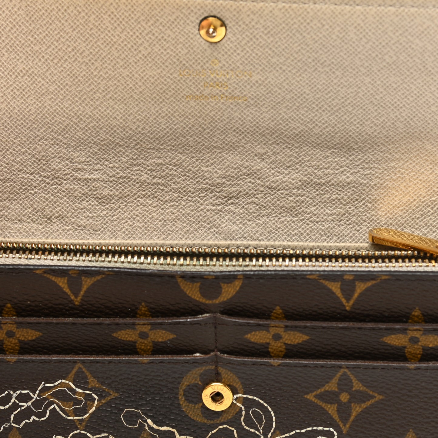 Monogram Dentelle Sarah Wallet Gold