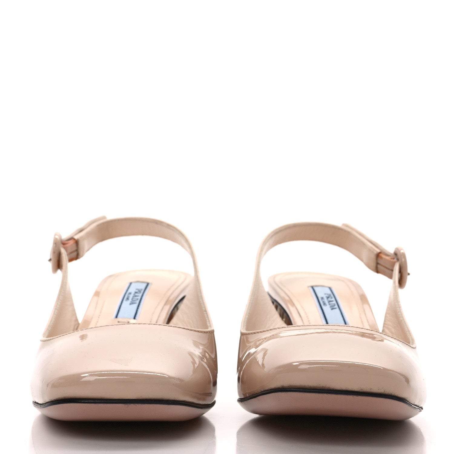 Prada Patent Slingback Pumps 36 Cipria 2 of 8