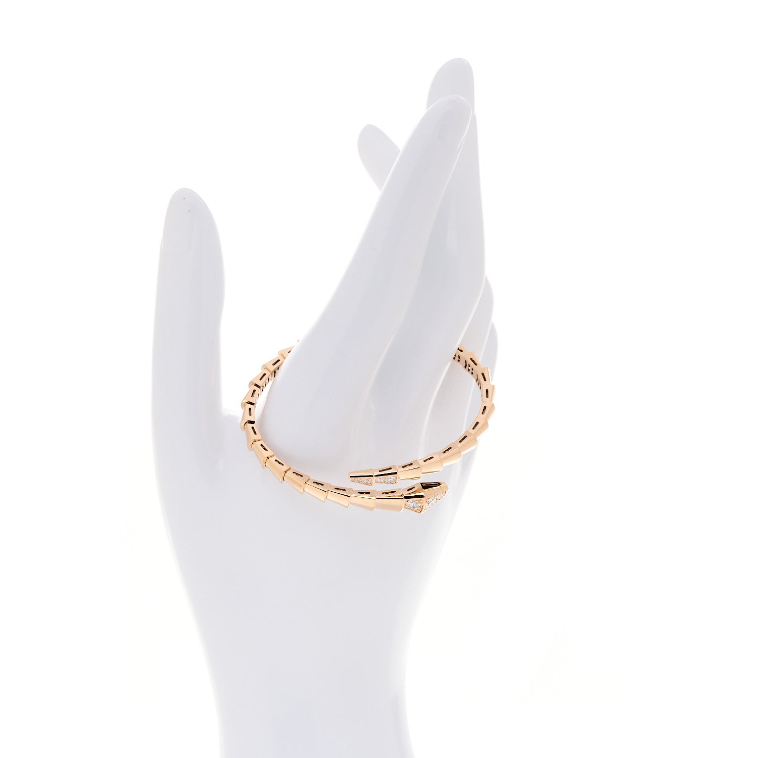 Bulgari 18K Rose Gold Diamond Serpenti Viper Bracelet S 2 of 5