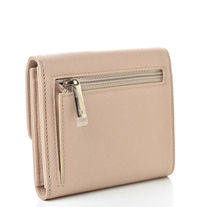 Chanel Caviar Timeless CC Compact Flap Wallet Beige 3 of 9