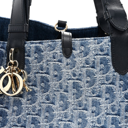 Christian Dior DIOR Denim Jacquard Oblique Large Toujours Blue 9 of 11