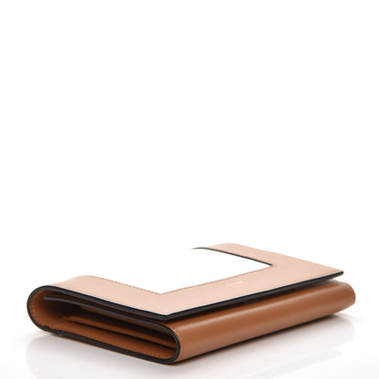 Celine Smooth Lambskin Medium Frame Multifunction Wallet Tan Optic White 4 of 10