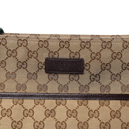 Gucci Monogram Web Medium Flat Messenger Bag Brown 10 of 10