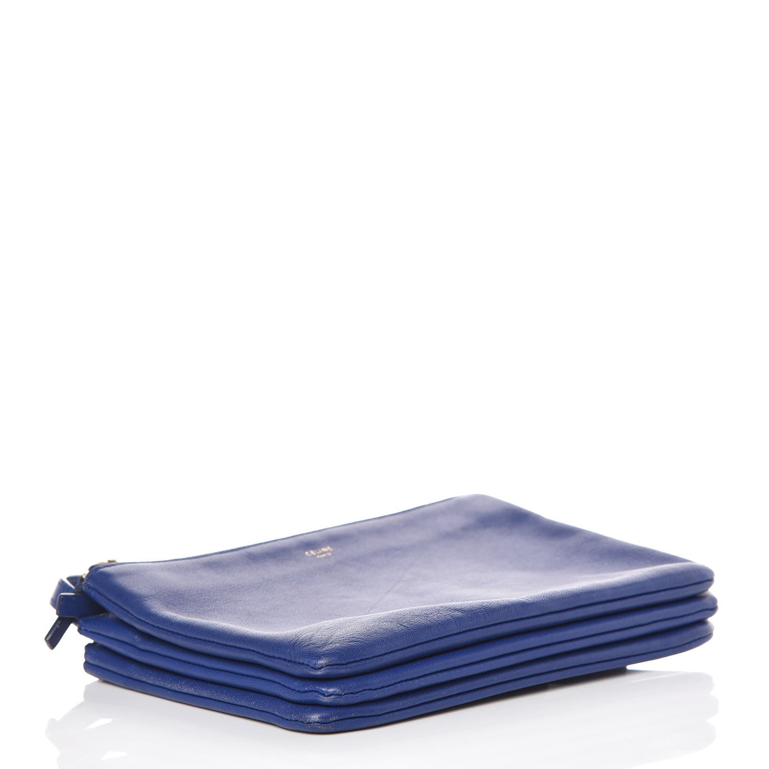 Celine Lambskin Small Trio Crossbody Bag Violet Blue 4 of 17