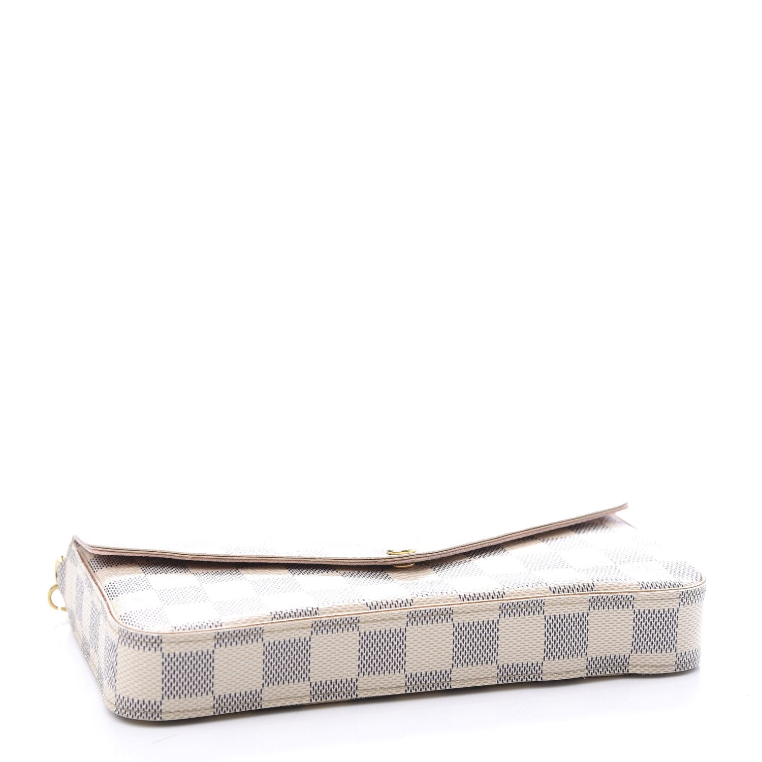 Louis Vuitton Damier Azur Pochette Felicie Chain Wallet Rose Ballerine 3 of 11