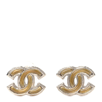 Chanel Enamel CC Earrings Gold Light Gold 1 of 6