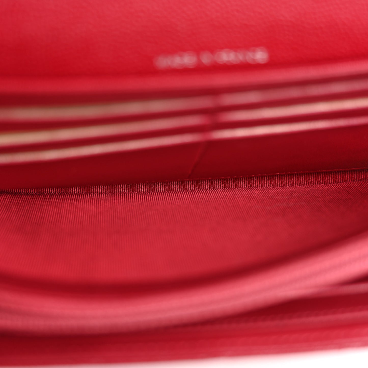 Caviar Quilted Large Gusset Flap Wallet Red