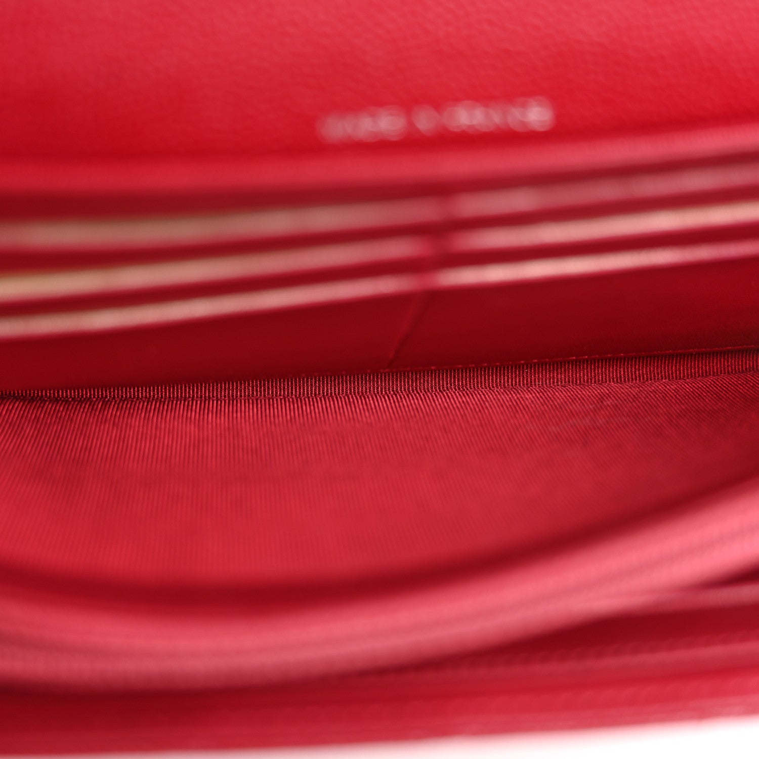 Chanel Caviar Quilted Large Gusset Flap Wallet Red 5 of 14