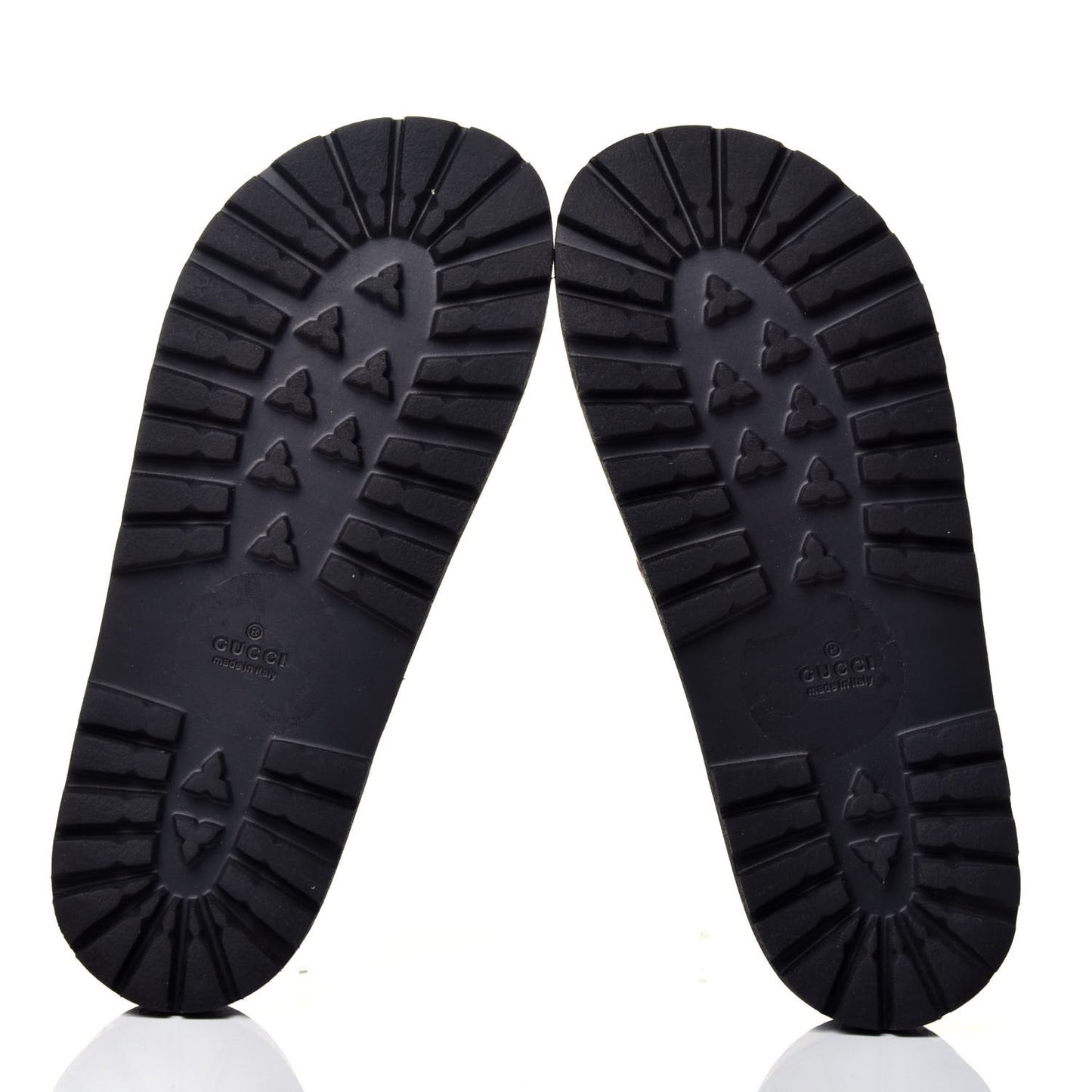 Guccissima Signature Mens Lug Sole Slide Sandals 9 Hibiscus Red