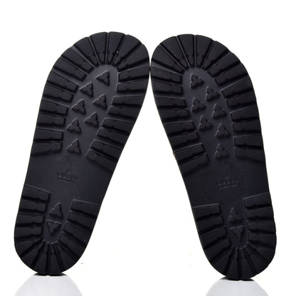 Gucci Guccissima Signature Mens Lug Sole Slide Sandals 9 Hibiscus Red 5 of 8