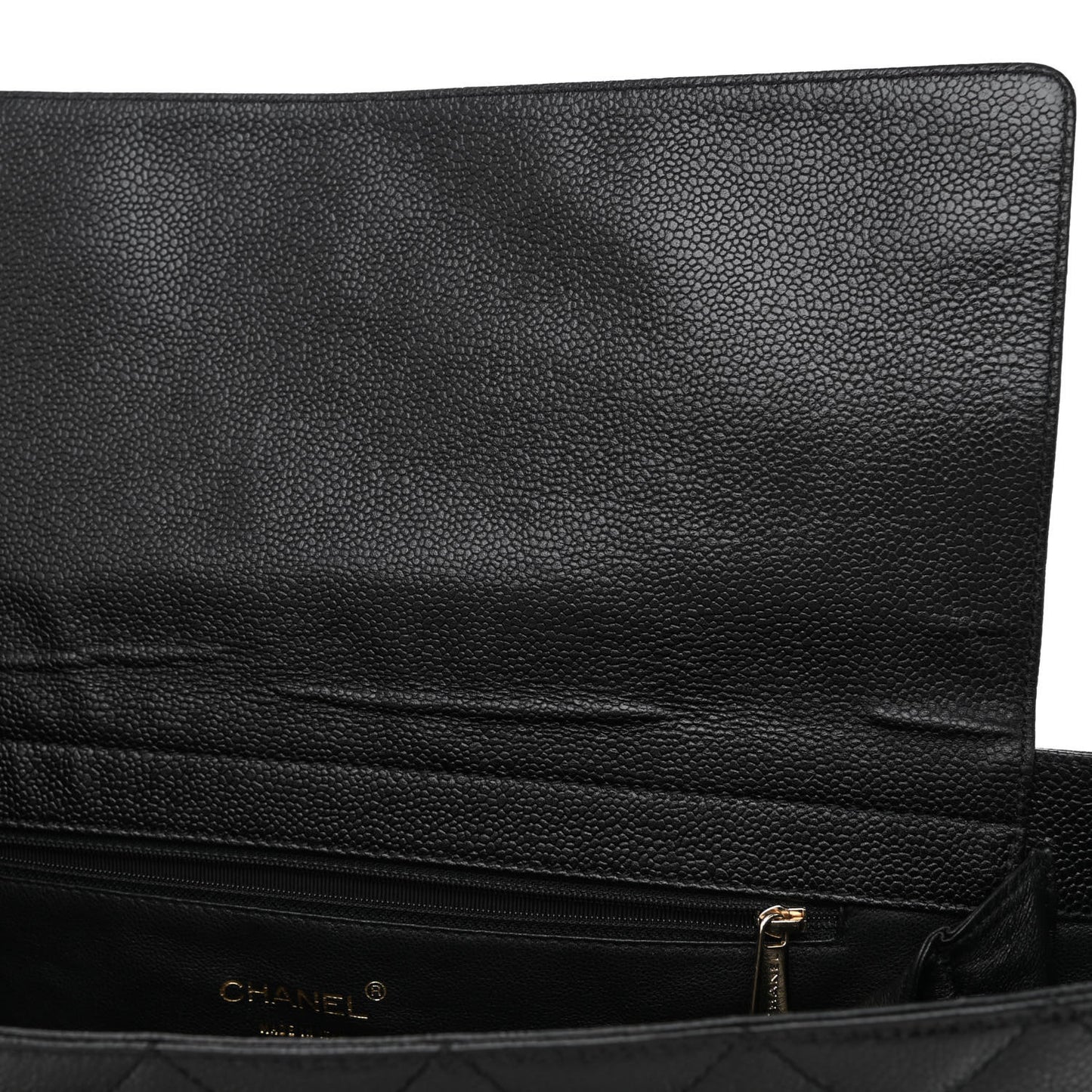 Caviar Quilted Shoulder Bag Black