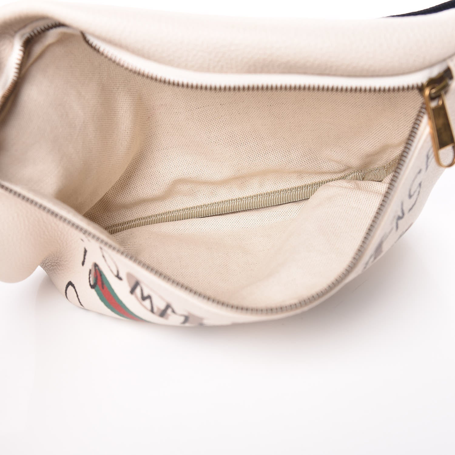 Gucci Grained Calfskin Coco Capitan Logo Belt Bag White 8 of 11