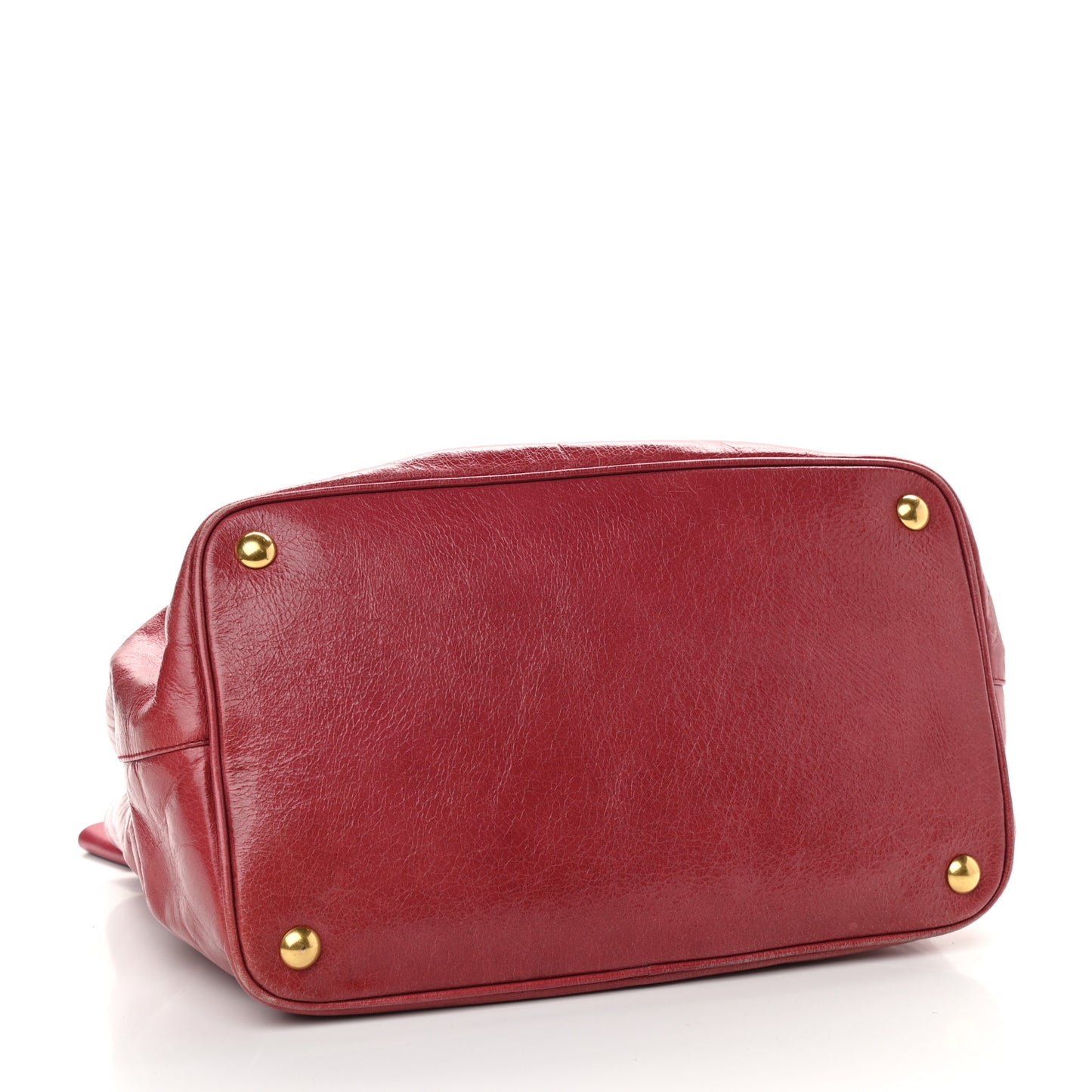 Nappa Matelasse Tote Red